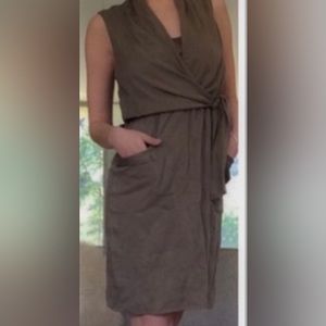 Elie Tahari 100% Tencel from Neiman Marcus beige/toupe color sleeveless dress